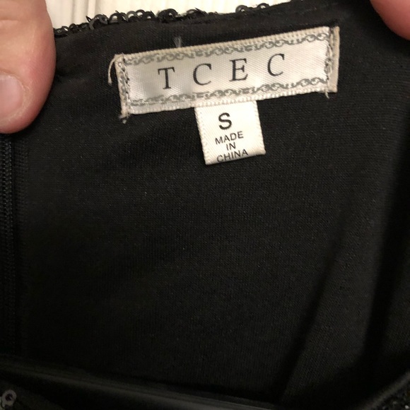 Strapless black sequin mini dress - Picture 5 of 6